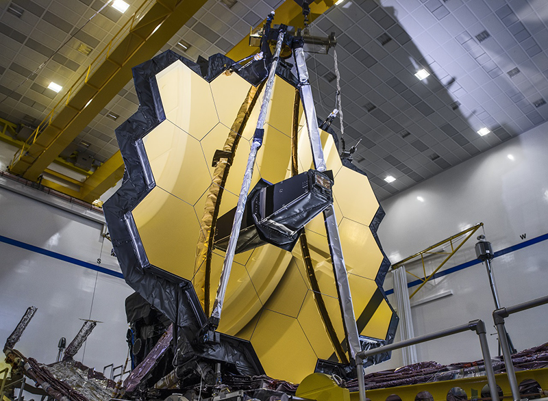 The James Webb telescope in building